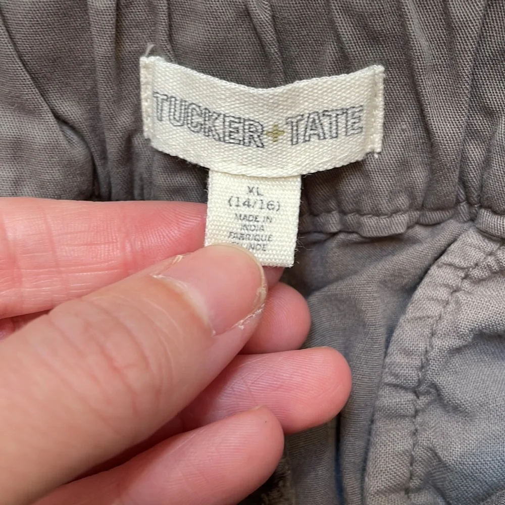 Tucker + Tate boys gray cotton drawstring shorts size XL